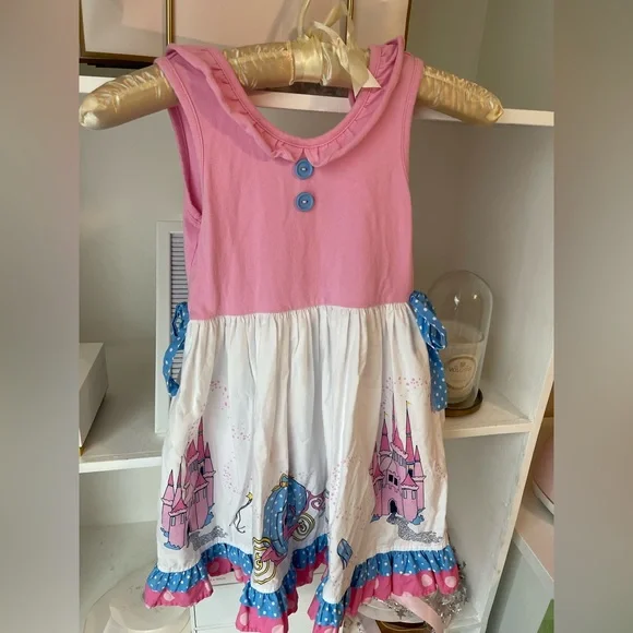 Eleanor Rose Girl’s Fairytale sleeveless bow dress size 6-7 EUC - Picture 2 of 6